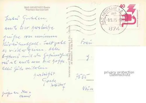 AK / Ansichtskarte Bad Neustadt Saale Bayern Franken-Sanatorium