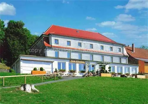 AK / Ansichtskarte Bischofsheim Rhoen Café Elisaeus Franziskanerkloster Kreuzberg Wallfahrtsort am heiligen Berg der Rhoen