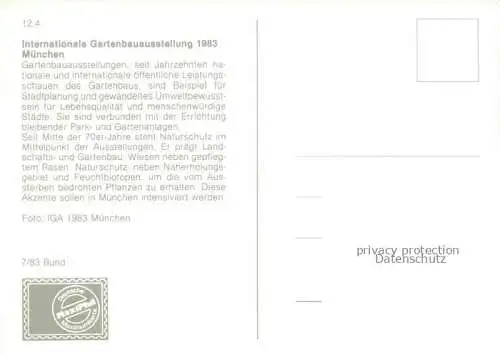 AK / Ansichtskarte IGA Gartenbauaustellung International Muenchen