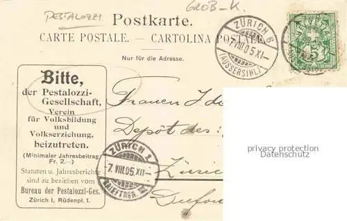 AK / Ansichtskarte Pestalozzi Heinrich Prominenz GROB K. Muenchen Kuenstlerkarte