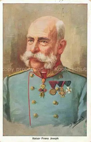 AK / Ansichtskarte HORNERT G. Kuenstlerkarte Kaiser Franz Joseph Reichsverband