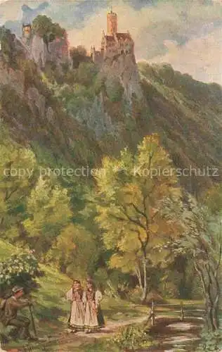 AK / Ansichtskarte HUMMEL F. Kuenstlerkarte Schloss Lichtenstein 