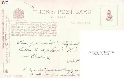 AK / Ansichtskarte Verlag Tucks Oilette Serie Nr. 7895 Derwentwater