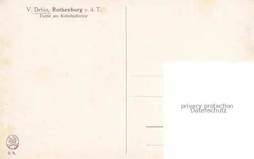 AK / Ansichtskarte DEHIO V. Kuenstlerkarte Partie am Kobolzellertor