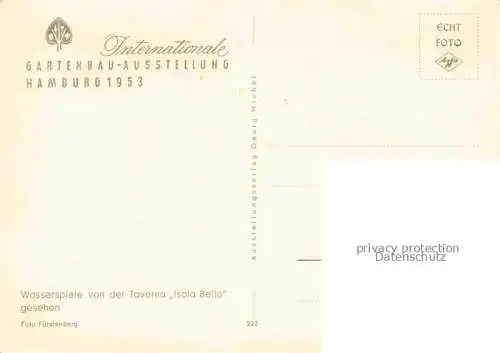 AK / Ansichtskarte IGA Gartenbauaustellung International Hamburg Wasserspiele Taverna Isola Bella 