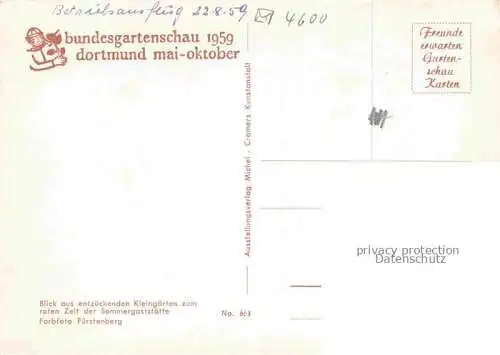 AK / Ansichtskarte BUGA Bundesgartenschau Dortmund Zelt Sommergaststaette 
