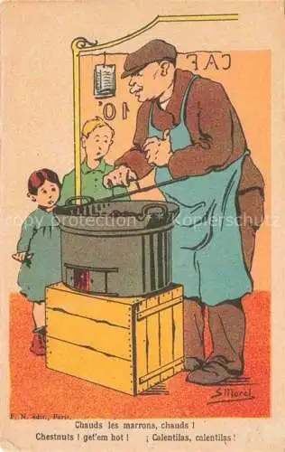 AK / Ansichtskarte Marron Kastanien Chestnuts Castagne Chataignes Castanas-- Roesten Chauds les marrons chauds 