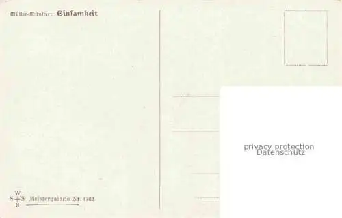 AK / Ansichtskarte Verlag WS SB Nr. 4762 Mueller Muenster Einsamkeit