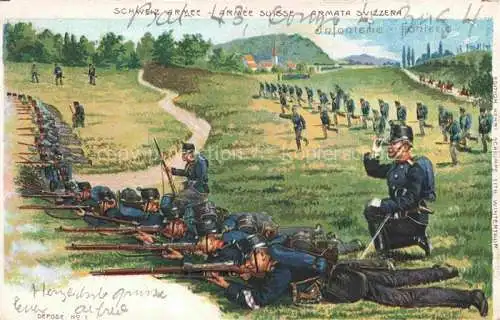 AK / Ansichtskarte Militaria Schweiz Soldaten