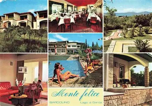 AK / Ansichtskarte Bardolino Lago di Garda IT Monte felice Villen Hotel Gastraeume Pool Terrasse Minigolf