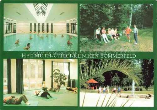 AK / Ansichtskarte Sommerfeld Kremmen Hellmuth Ulrich Kliniken Hallenbad Park Gymnastikraum
