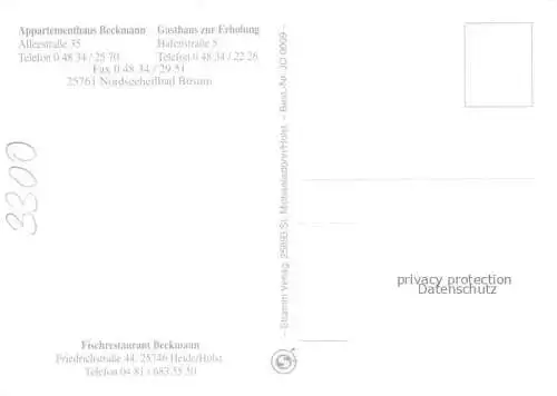 AK / Ansichtskarte BueSUM Nordseebad Fischrestaurant Beckmann Heide Friedrichstrasse Alleestrasse Hafenstrasse