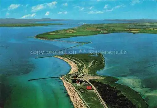 AK / Ansichtskarte Burg Fehmarn Fliegeraufnahme mit Fehmarnsundbruecke