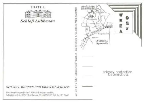 AK / Ansichtskarte Luebbenau Spreewald Hotel Schloss Luebbenau