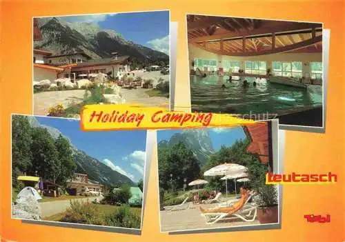 AK / Ansichtskarte Leutasch Tirol AT Holiday Camping Hallenbad Teilansichten