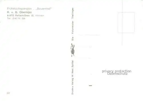 AK / Ansichtskarte Dellach Drautal Kaernten AT Bauernhof Oberlojer Gastraum Schwimmbad