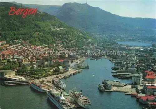 AK / Ansichtskarte Bergen  Norge Fliegeraufnahme
