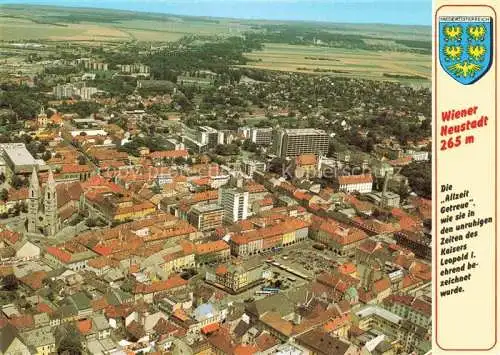 AK / Ansichtskarte WIENER NEUSTADT Niederoesterreich AT Domplat Dom Zisterzienserstift Neukloster Hotel Inter Continental Abu Dhabi Fliegeraufnahme