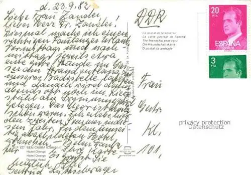 AK / Ansichtskarte Benicassim Castello de-la-Plana Valenciana ES Hotel Orange