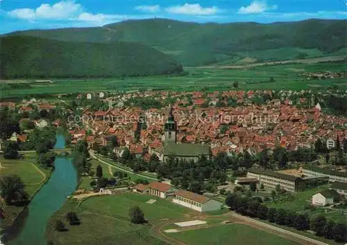 AK / Ansichtskarte BAD SOODEN-ALLENDORF Fliegeraufnahme mit Werrapartie