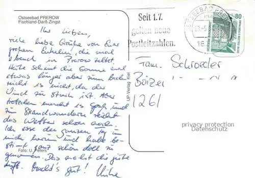 AK / Ansichtskarte Prerow  Ostseebad Fliegeraufnahme Kirche Inselhaus