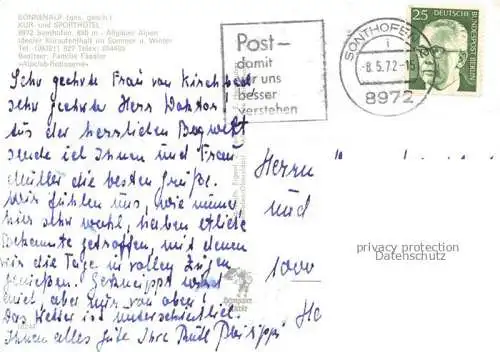 AK / Ansichtskarte Sonthofen  Oberallgaeu Sonnenalp Kur und Sporthotel