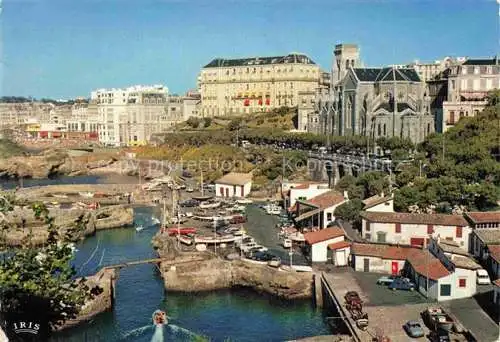 AK / Ansichtskarte BIARRITZ 64 Pyrenees Atlantiques Le Port des Pecheurs et l'Eglise Ste Eugenie