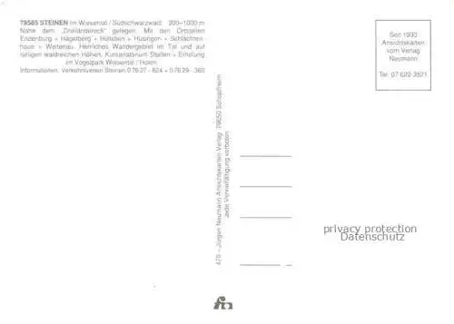 AK / Ansichtskarte Steinen Wiesental BW Fliegeraufnahme