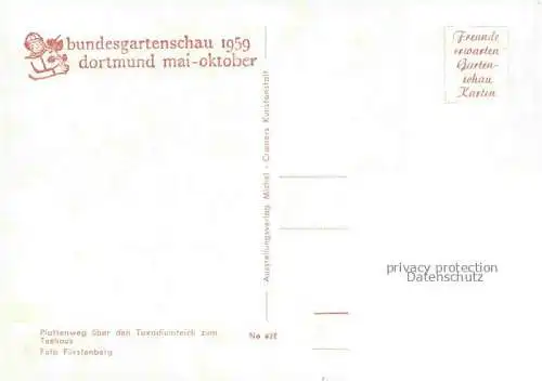AK / Ansichtskarte BUGA Bundesgartenschau Dortmund Plattenweg Taxodiumteich 
