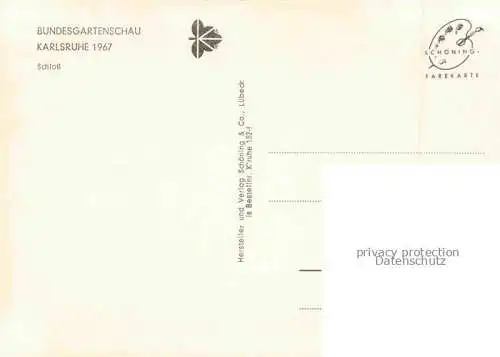 AK / Ansichtskarte BUGA Bundesgartenschau Karlsruhe Schloss 
