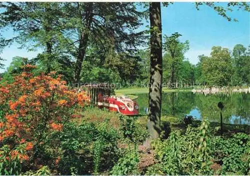 AK / Ansichtskarte BUGA Bundesgartenschau Karlsruhe Schloss baehnle Rhododendronstauden See