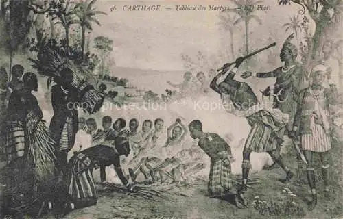 AK / Ansichtskarte Carthage  Karthago Carthago Tunesie Tableau des Martyrs Kuenstlerkarte