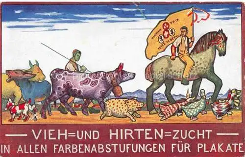 AK / Ansichtskarte BERN BE Vieh Hirten Zucht in allen Farbenabstufungen fuer Plakate Kuenstlerkarte