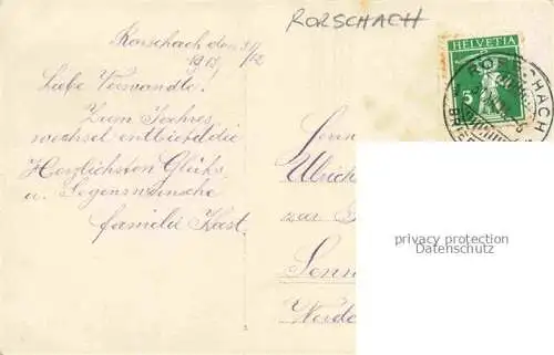 AK / Ansichtskarte RORSCHACH Bodensee SG Familienfoto Junge Mutter mit Tochter