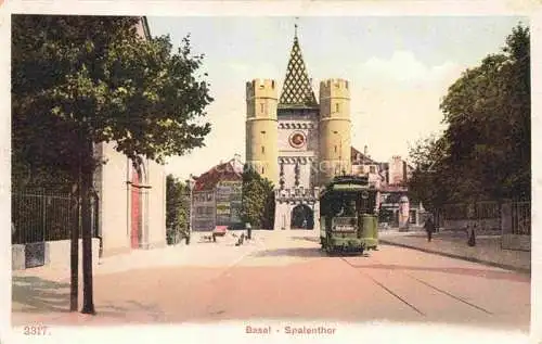AK / Ansichtskarte BASEL BS Spalentor Strassenbahn