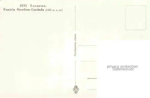 AK / Ansichtskarte LOCARNO Lago Maggiore TI Funivia Orselina Cardada Seilbahn