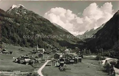 AK / Ansichtskarte Saas-Almagell VS Panorama Blick gegen Monte Moro-Pass Mittelgrat und Seevenhorn