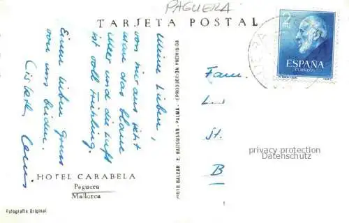 AK / Ansichtskarte Paguera Peguera Calvia Mallorca ES Hotel Carabela