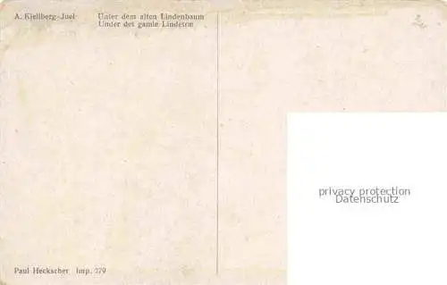 AK / Ansichtskarte KJELLBERG-JUEL Astrid Kuenstlerkarte Unter dem alten Lindenbaum