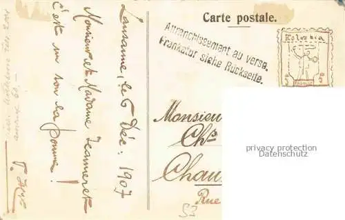 AK / Ansichtskarte Briefmarken auf AK Timbres Postage Francobollo-- Franco 5 Centimes la pomme Seigneur 