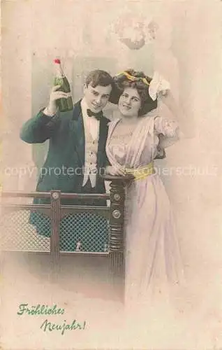 AK / Ansichtskarte Sekt Sparkling Petillant Espumoso Wein Wine Vin Vino Neujahr 