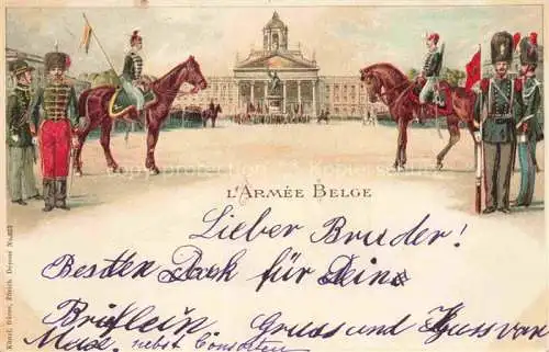 AK / Ansichtskarte Militaria Belgien Belgium Belgie Armee Litho