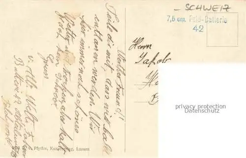 AK / Ansichtskarte Militaria Schweiz Kanone Soldaten 