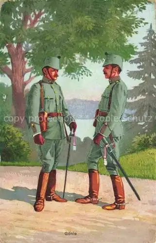 AK / Ansichtskarte Militaria Schweiz Felduniform Ordonnanz Genie