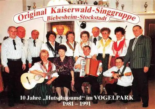 AK / Ansichtskarte Biebesheim Rhein Unna Hutschaoumd Original Kaiserwald-Singgruppe 10 Jahre Jubilaeum