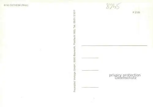 AK / Ansichtskarte Ostheim  Rhoen Panorama Kirchenburg Landschaft Landesgrenze Golgota-Kreuze