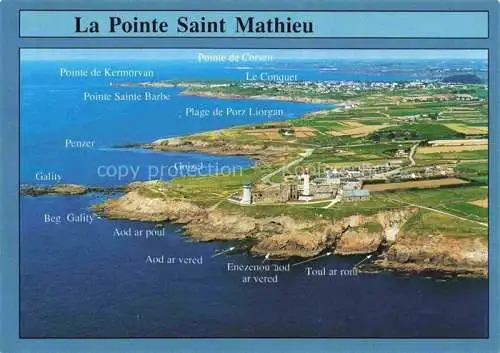 AK / Ansichtskarte Plougonvelin La Pointe Saint Mathieu Vue aerienne