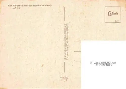AK / Ansichtskarte Norden  Norddeich Nordseebad Fliegeraufnahme
