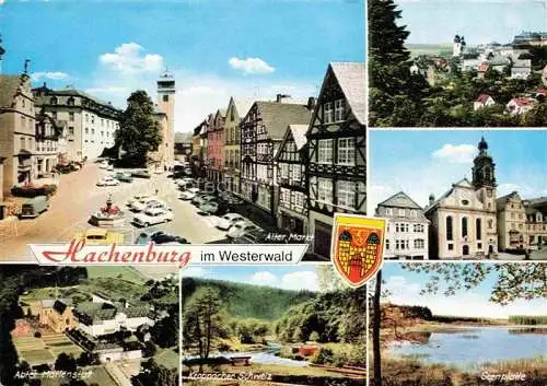 AK / Ansichtskarte Hachenburg Westerwald Alter Markt Abtei Marienstatt Kroppacher Schweiz Seenplatte