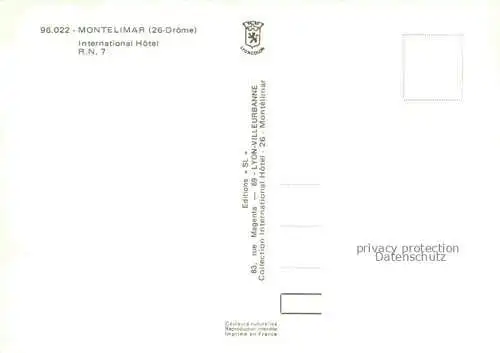 AK / Ansichtskarte Montelimar Nyons 26 Drome International Hotel